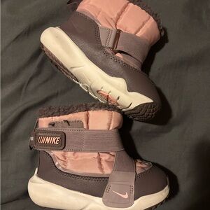Nike Kids Pink and Brown Boots